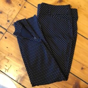 Black polka dot ankle pant